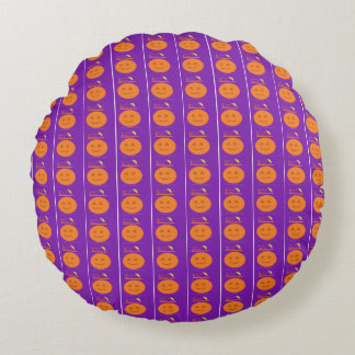 Almofada Redonda Travesseiro Design de Pumpkin Roxo