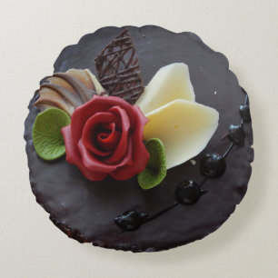 Almofada Redonda travesseiro do bolo de chocolate