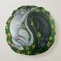 Travesseiro do gato Ying/Yang do gatinho