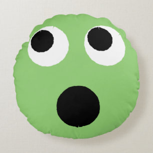 Almofada Redonda Travesseiro Emoticon Emoji Round De Face Assustada