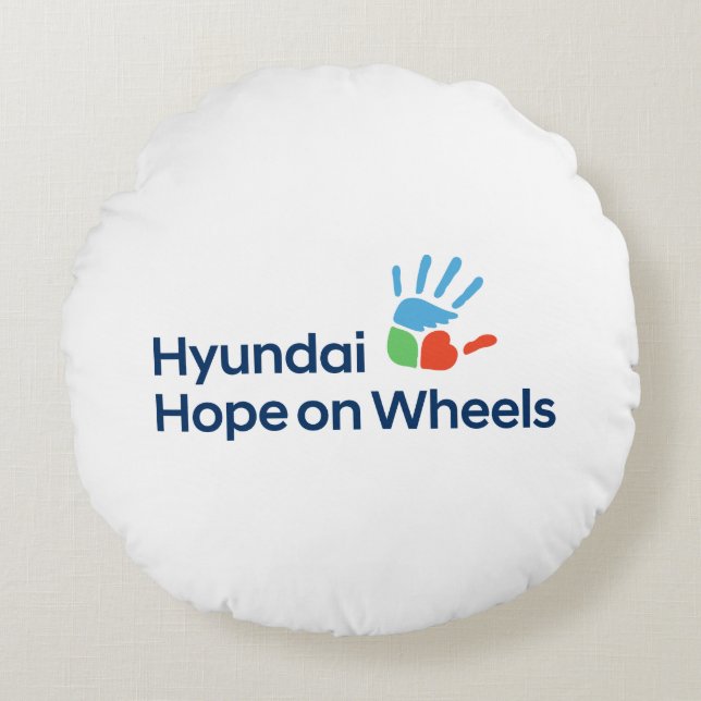 Almofada Redonda Travesseiro Hyundai Hope on Wheels (Frente)