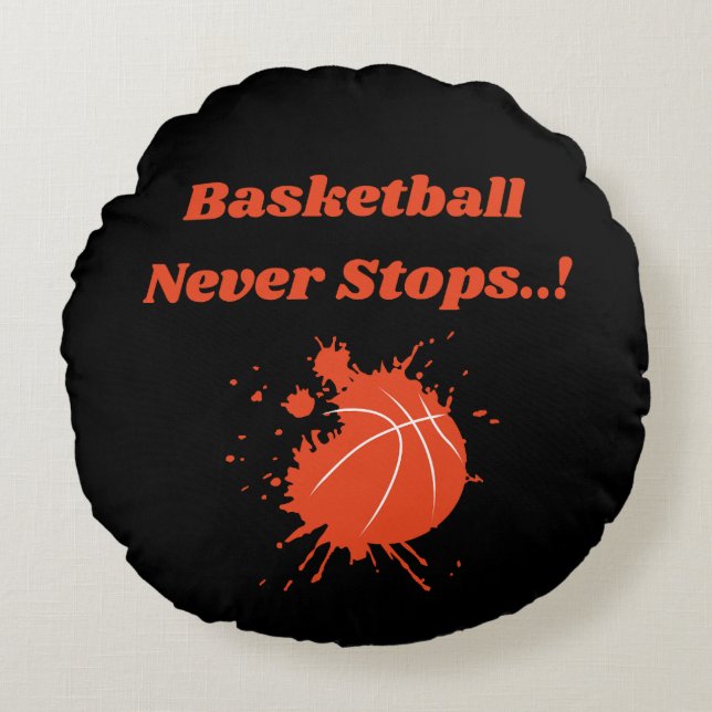 Almofada Redonda Travesseiro incrível para os fãs de basquete (Frente)