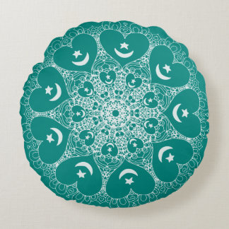 Almofada Redonda Travesseiro infinito de mandala sufi