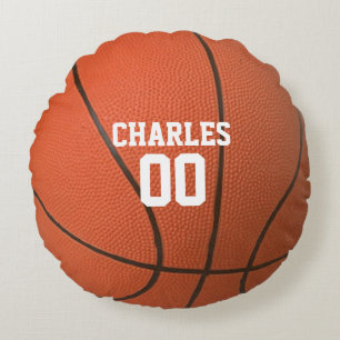 Almofada Redonda Travesseiro personalizado amante do basquetebol