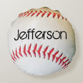 Almofada Redonda Travesseiro Personalizado Branco de Beisebol com c