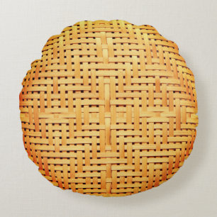 Almofada Redonda Travesseiro Rattan Weave