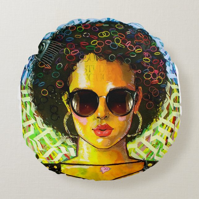 Almofada Redonda Travesseiro Redondo (Frente)