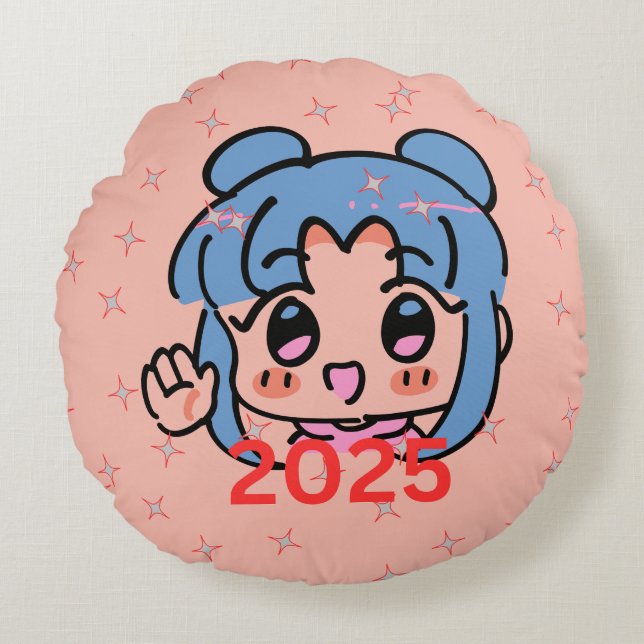 Almofada Redonda Travesseiro redondo 2025 (Frente)