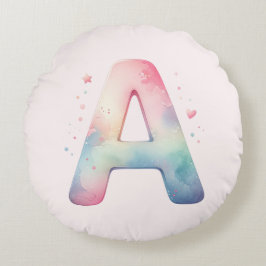 Almofada Redonda Travesseiro redondo 'A' do nascimento personalizad