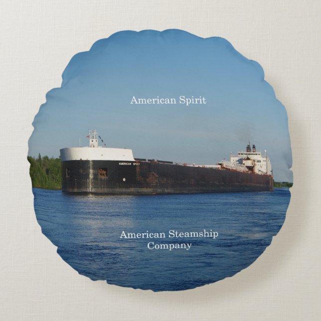 Almofada Redonda Travesseiro redondo American Spirit (Frente)