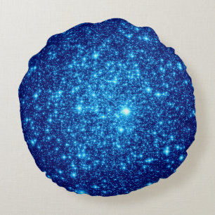 Almofada Redonda Travesseiro Redondo Blue Stars