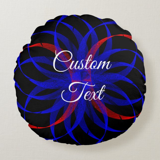 Almofada Redonda Travesseiro redondo com destaque de mirtilo duplo (Frente)