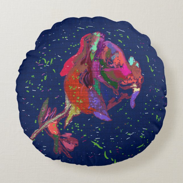 Almofada Redonda Travesseiro redondo com ventilador colorido vibran (Frente)