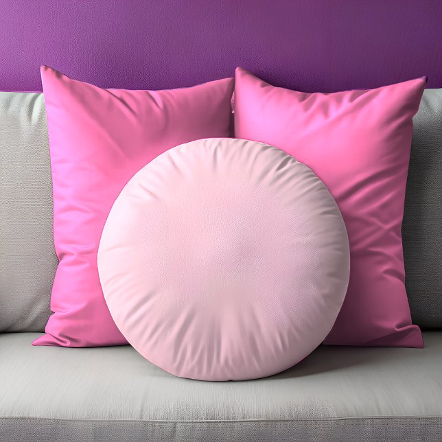 Almofada Redonda Travesseiro redondo cor-de-rosa poeirento (Dusty Pink Solid Round Pillow)