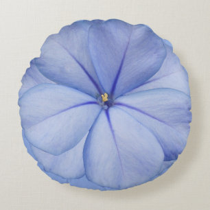 Almofada Redonda Travesseiro redondo da flor azul da pervinca