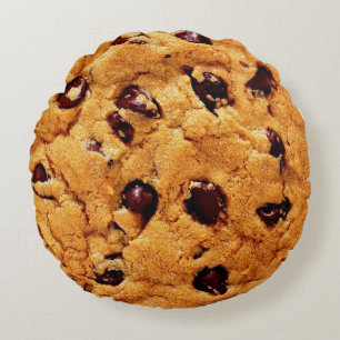 Almofada Redonda travesseiro redondo de biscoito com chip de chocol