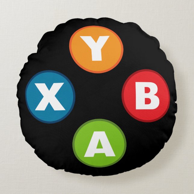 Almofada Redonda Travesseiro redondo de controlador de videogame (Frente)