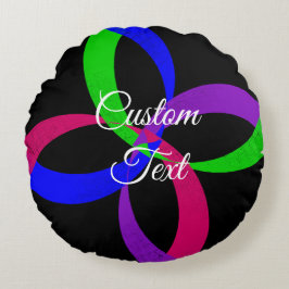 Almofada Redonda travesseiro redondo de intercâmbio em círculo geom