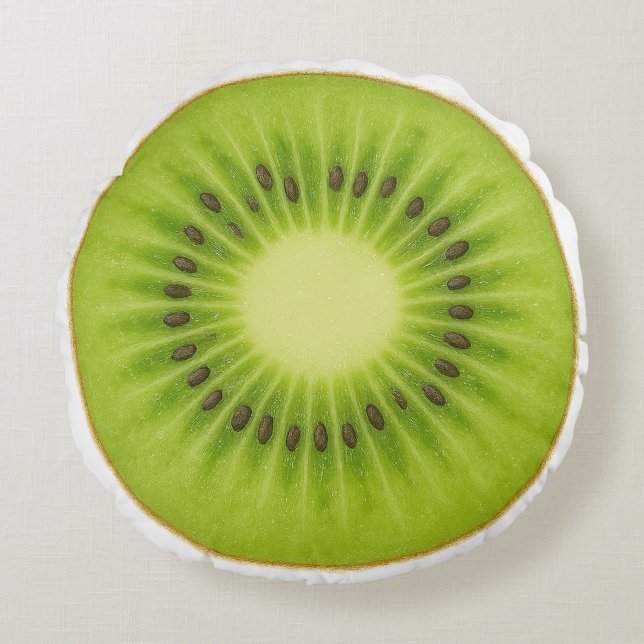 Almofada Redonda Travesseiro Redondo de Kiwi (Frente)