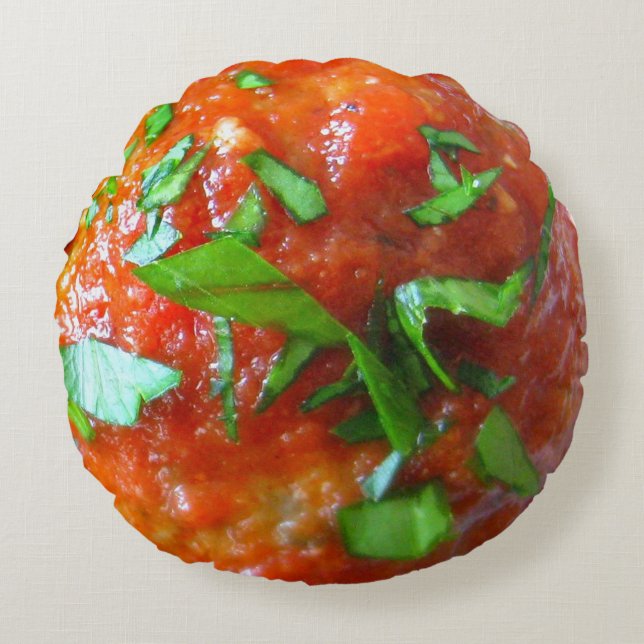 Almofada Redonda travesseiro redondo de meatball (Frente)