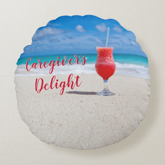 Almofada Redonda Travesseiro redondo de prazer da cuidadora (Frente)