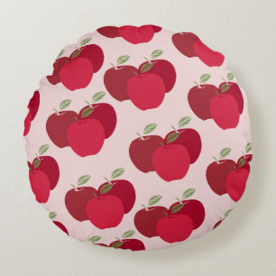 Almofada Redonda Travesseiro Redondo Decorativo Impressão da Apple