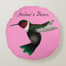 Travesseiro redondo do acento do colibri