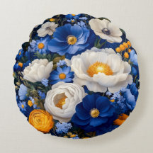 Travesseiro redondo floral