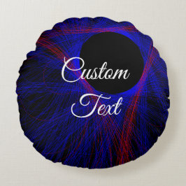 Almofada Redonda Travesseiro redondo geométrico com triângulo acent