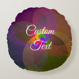 Almofada Redonda Travesseiro redondo geométrico de mistura de citri