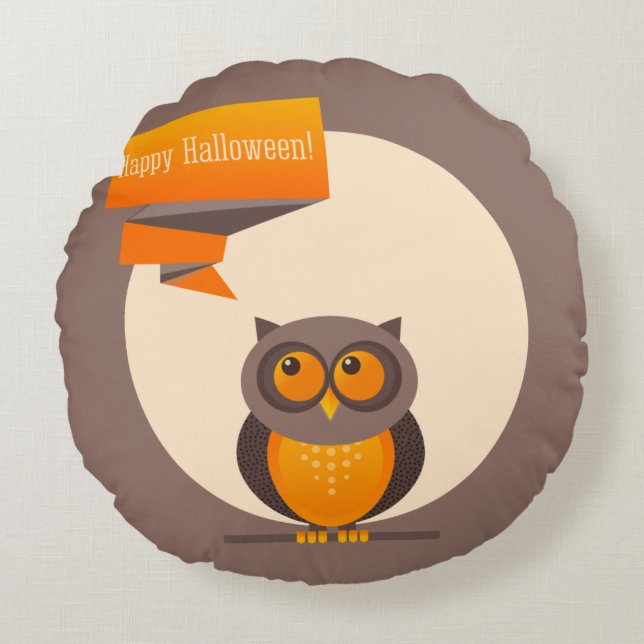 Almofada Redonda Travesseiro redondo Halloween (Frente)