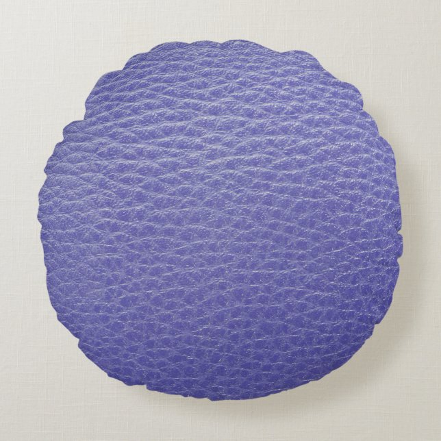 Almofada Redonda Travesseiro redondo Impressão de olhar de couro az (Frente)