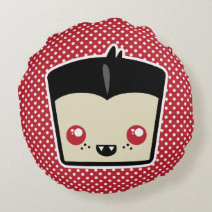 Almofada Redonda Travesseiro redondo Kawaii Dracula