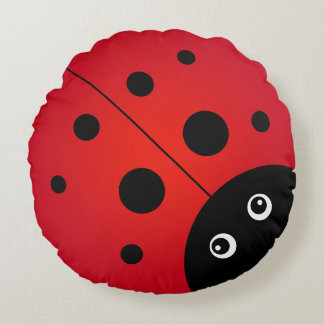 Almofada Redonda Travesseiro redondo KiniArt Ladybug