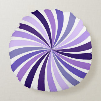Almofada Redonda Travesseiro Redondo Lilás e Roxo Starburst Arco-ír