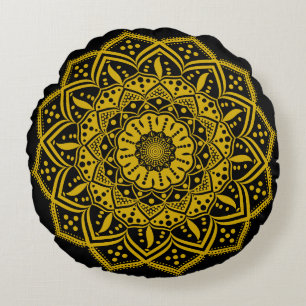 Almofada Redonda Travesseiro Redondo Mandala