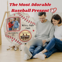 Travesseiro Redondo Personalizado de Beisebol – Fo