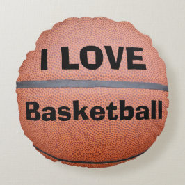 Almofada Redonda Travesseiro Redondo Personalizado Eu Amo Basquete