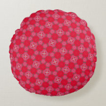 Travesseiro Redondo Retro Rosa Trevo