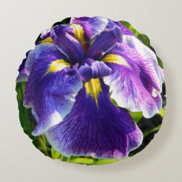 Almofada Redonda Travesseiro redondo Sunny Purple Iris