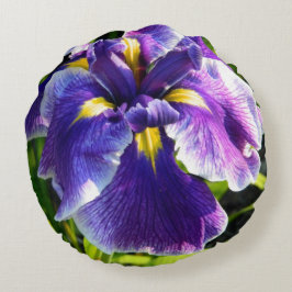 Almofada Redonda Travesseiro redondo Sunny Purple Iris