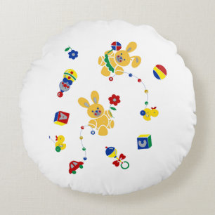 Almofada Redonda Travesseiro Retro Bunny Round