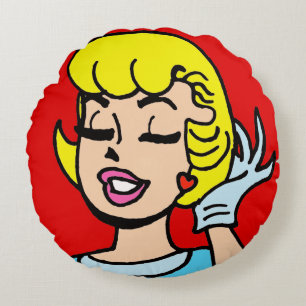 Almofada Redonda Travesseiro Retro Comic Strip
