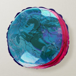 Almofada Redonda Travesseiro Unicorn Bubble