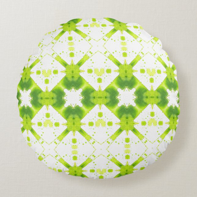 Almofada Redonda Travesseiro Verdant Mandala Round Floor (Frente)