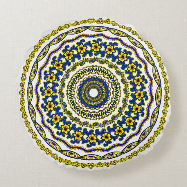 Almofada Redonda travesseiro zen, almofada para meditação (Verso)