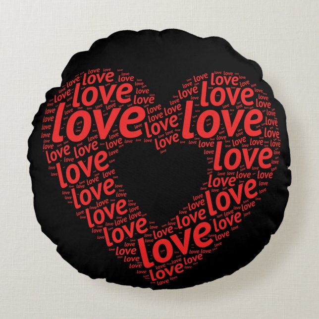 Almofada Redonda Travesseiros de amor 1 (Frente)