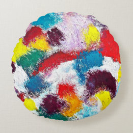 Almofada Redonda Travesseiros decorativos vibrantes
