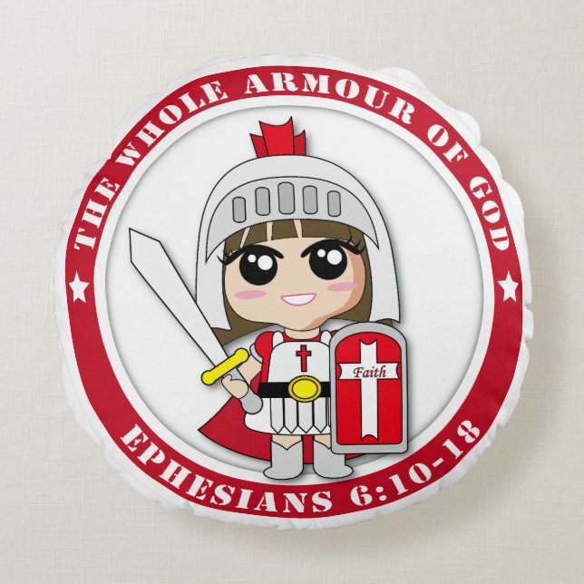 Almofada Redonda Travesseiros redondos da Princesa Ai Ai (Frente)