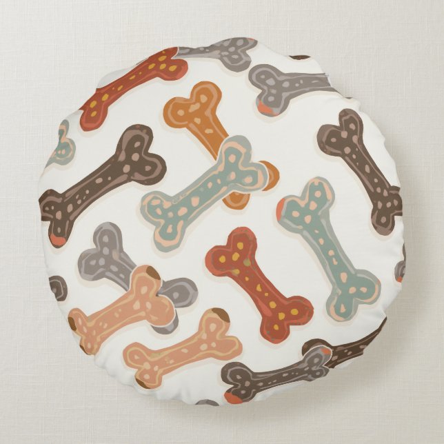 Almofada Redonda Travesseiros redondos (rouco) "Cute Baby Puppy" (Verso)